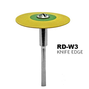 Zirconia Rubber Diamond Impregnated Polisher - RD-W3 - Knife Edge (Extra Fine)