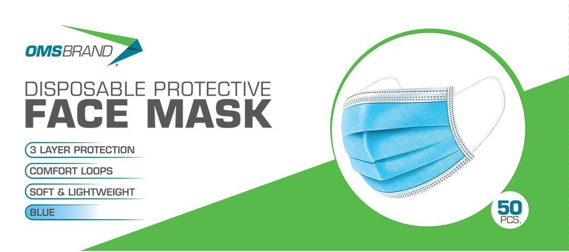 Disposable Earloop Face Mask 50Pcs