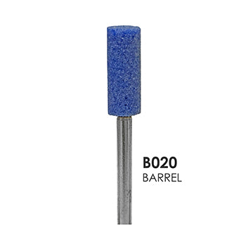 Blue Mounted Grinding Stones - B020 - Small Barrel / Cylinder (100 pcs)