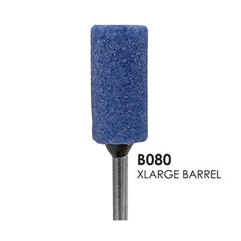 Blue Mounted Grinding Stones - B080 - Large Barrel/Cylinder (100 pcs)