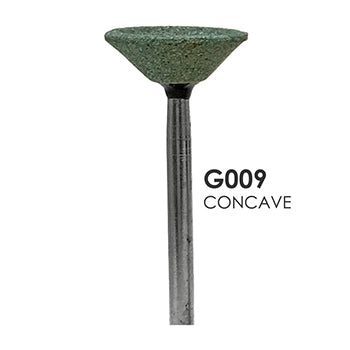 Green Mounted Grinding Stones - G009 - Concave (100 pcs)