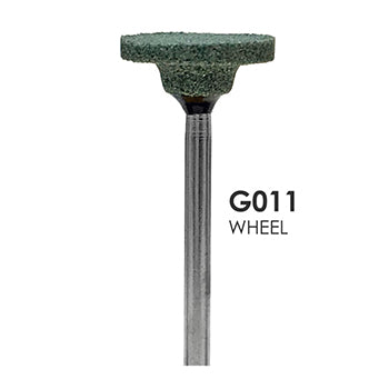 Green Mounted Grinding Stones - G011 - Wheel / Square Edge (100 pcs)