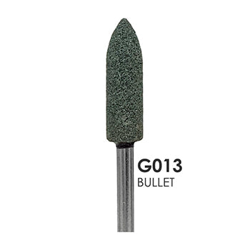 Green Mounted Grinding Stones - G013 - Bullet (100 pcs)