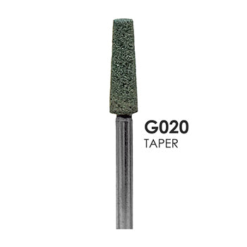Green Mounted Grinding Stones - G020 - Taper (100 pcs)