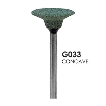 Green Mounted Grinding Stones - G033 - Knife Edge Concave (100 pcs)