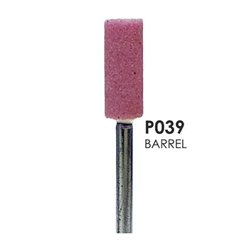Pink Mounted Grinding Stones - P039 - Small Barrel / Cylinder (100 pcs)