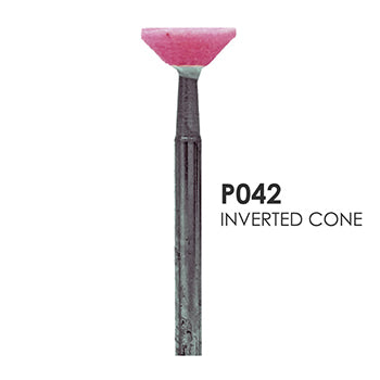 Pink Mounted Grinding Stones - P042 - Inverted Cone (100 pcs)