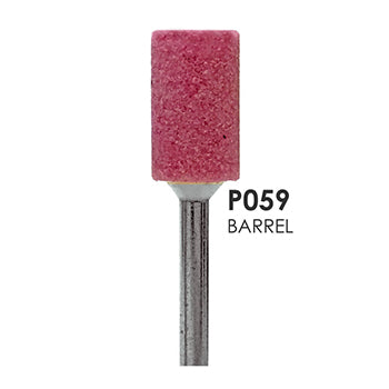 Pink Mounted Grinding Stones - P059 - Large Barrel / Cylinder (100 pcs)