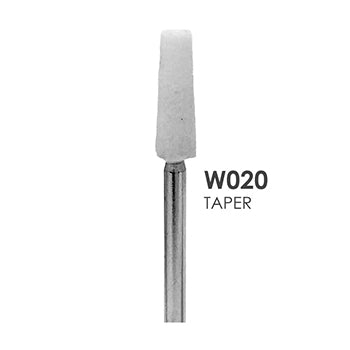 White Mounted Grinding Stones - W020 - Taper (100 pcs)