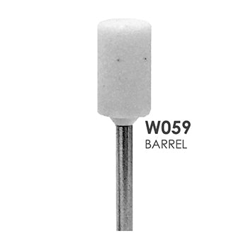 White Mounted Grinding Stones - W059 - Large Barrel/Cylinder (100 pcs)