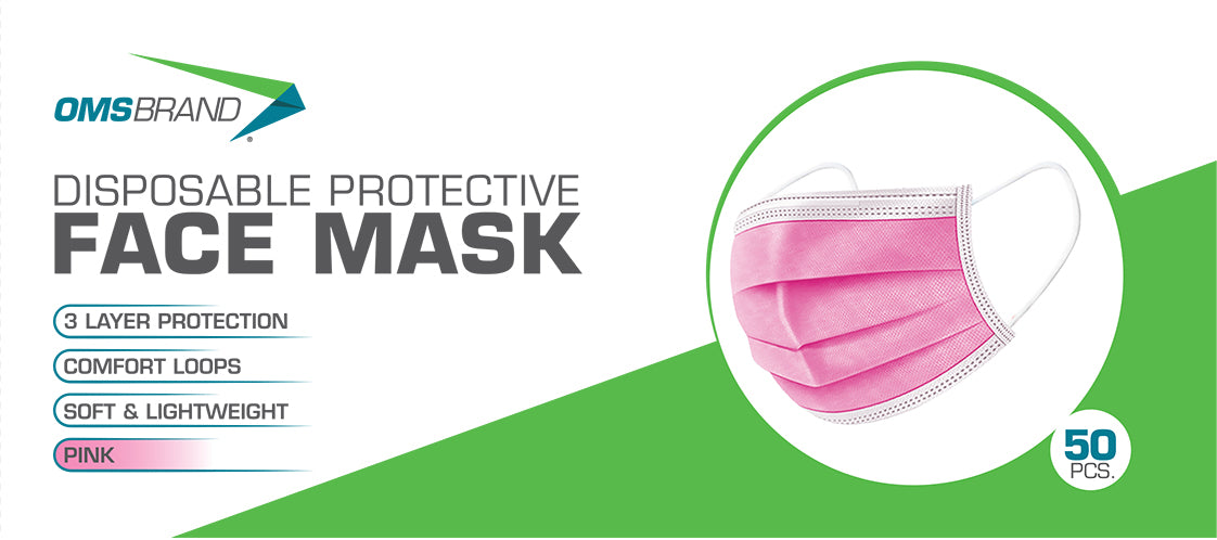 Disposable Earloop Face Mask 50Pcs